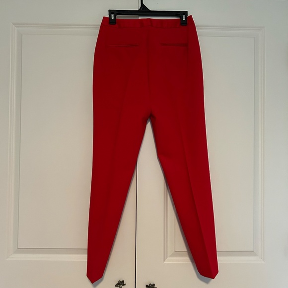 ZARA Red Tuxedo Suit Set | Satin Trim Blazer XS + Pants S - Picture 6 of 10